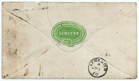 United Kingdom Electric Telegraph Delivery envelope - Back