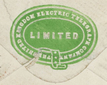 United Kingdom Electric Telegraph Delivery envelope - Seal