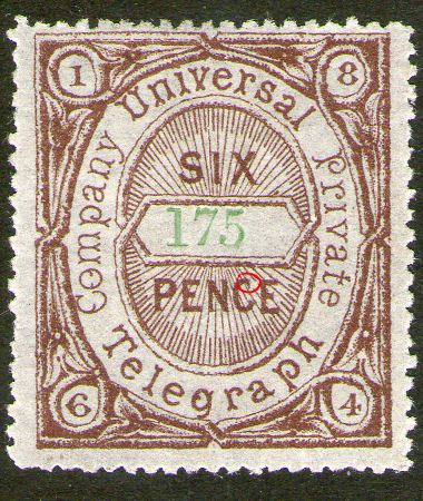 6d stamp 75, black