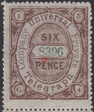 6d stamp 96, black