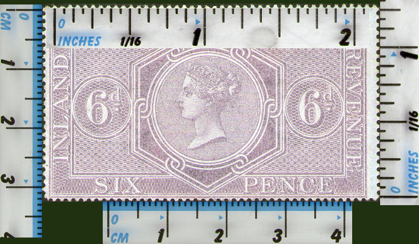 6d Inland Revenue stamp